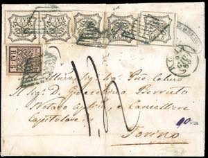 1865  - 8 baj bianco, due coppie orizzontali ... 