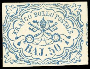 1852 - 50 baj azzurro (10), parte del ... 