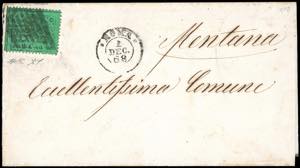 1868 - 2 cent. verde chiaro, senza punto ... 