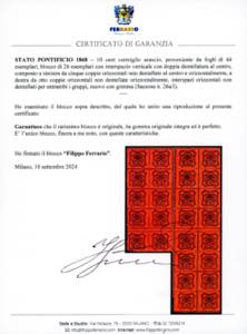 1868 - 10 cent. vermiglio arancio, ... 