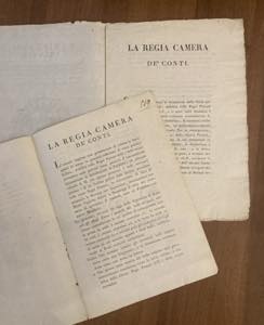 1818/19 - I due Manifesti camerali ... 