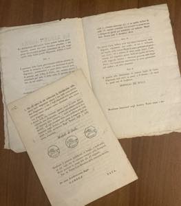 1818/19 - I due Manifesti camerali ... 