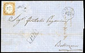 1863 - 10 cent. bistro chiaro (14Ea), ... 