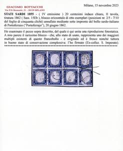 1862 - 20 cent. indaco chiaro ... 