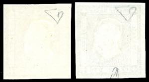 1861 - 1 cent. grigio nero e 2 ... 