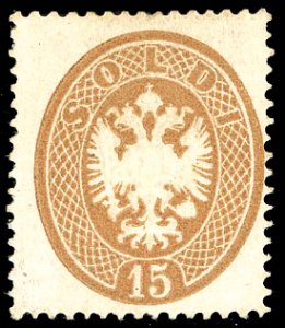 1863 - 15 soldi bruno, dent. 14 (40), nuovo, ... 