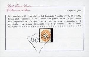 1863 - 15 soldi bruno, dent. 14 ... 