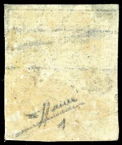 1851 - 1 quattrino nero su grigio ... 