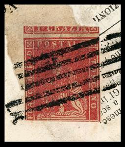 1857 - 1 crazia carminio, II ... 