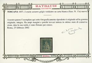 1857 - 2 crazie azzurro grigio ... 