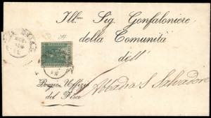 1858 - 2 crazie azzurro grigio verdastro, II ... 