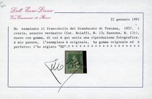 1857 - 2 crazie verde grigio ... 