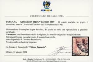 1851 - 60 crazie scarlatto su ... 