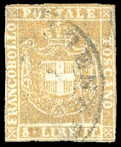 1860 - 3 lire ocra giallo (23), ... 