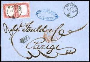 1863 - 40 cent. rosso carminio ... 