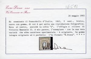 1861/1862 - 1 e 2 cent. grigio ... 