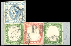 1863 - 15 cent. Litografico, II tipo (13), ... 