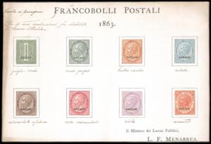 1863 - Foglietto Menabrea, con indicazioni a ... 