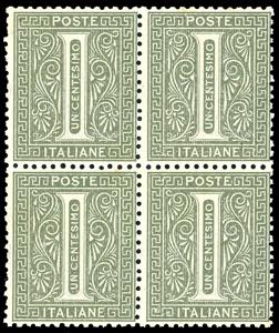 1863 - 1 cent. De La Rue, tiratura di Londra ... 