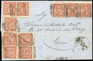 1866 - 2 cent. De la Rue, tiratura ... 