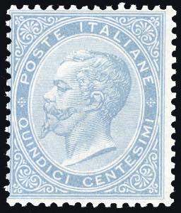 1863 - 15 cent. De La Rue (L18), gomma ... 