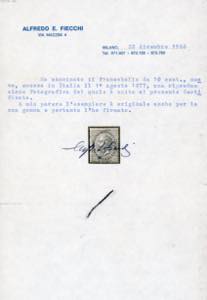 1877 - 10 cent. azzurro (27), ... 