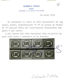 1878 - Servizio soprastampati, ... 