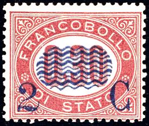 1878 - 2 cent. su 0,30 lire Servizio ... 