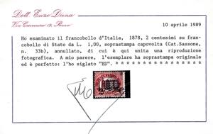 1878 - Servizio soprastampati, ... 