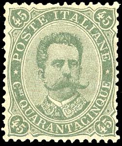 1889 - 45 cent. Umberto I (46), ben ... 