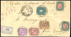 1891 - 5 lire, due esemplari, 5 cent., 10 ... 