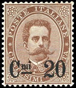 1890 - 20 cent. su 30 cent. soprastampato ... 