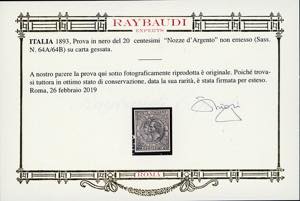 1893 - 20 cent. Nozze dArgento, ... 