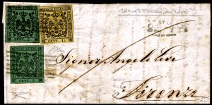 1854 - 5 cent. verde, un esemplare senza ... 