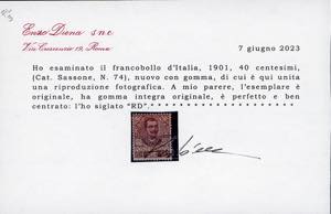 1901 - 40 cent. Floreale (74), ... 
