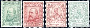 1910 - Garibaldi, serie completa (87/90), ... 