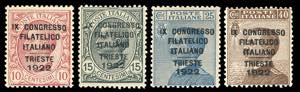 1922 - Congresso Filatelico, serie completa ... 