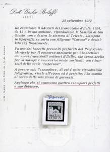 1924 - 15 cent. bruno rosso, ... 