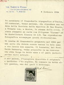 1924 - 15 cent. bruno rosso, ... 