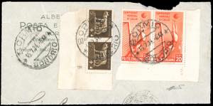 1934 - 20 cent. Mondiali di calcio e 5 cent. ... 