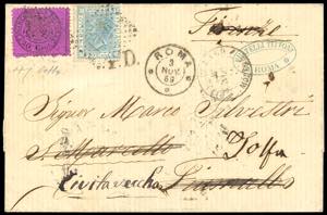 1860 - 20 cent. lilla rosa (28e), perfetto, ... 