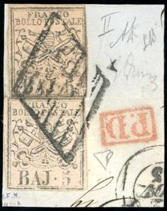 1855 - 5 baj rosa e 5 baj rosa vivo, ... 