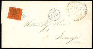 1867 - 10 cent. vermiglio arancio (17), ... 