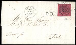 1867 - 20 cent. rosso bruno (18), perfetto, ... 