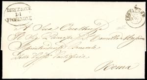 1867 - Lettera in franchigia dalla Direzione ... 