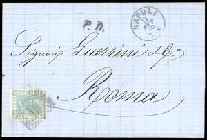 1870 - 20 cent. azzurro, tiratura di Torino ... 