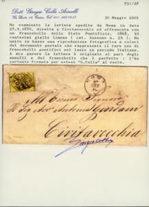 1870 - 40 cent. giallo limone ... 