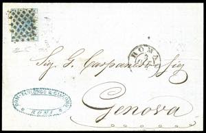 1870 - 20 cent. azzurro, tiratura di Torino ... 