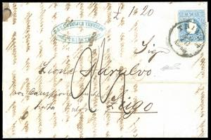 INCOMING MAIL AUSTRIA 1859 - 15 kr. azzurro, ... 
