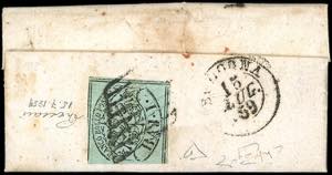 1859 - 1 baj verde grigiastro (2), perfetto, ... 